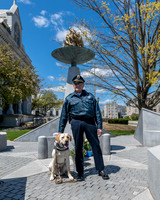 COMFORT DOGS AT POLICE MEMORIAL